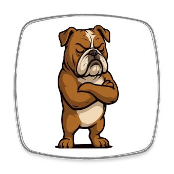English Bulldog Bully Bully Owner Bullyfan - Square fridge magnet - white - Front