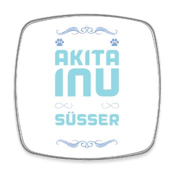 akita inu hund spruch - Viereckiger Kühlschrankmagnet - Weiß - Vorne