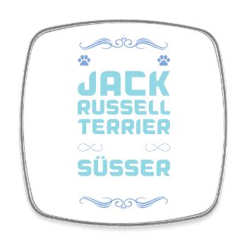 jack russell terrier hund spruch - Viereckiger Kühlschrankmagnet - Weiß - Vorne