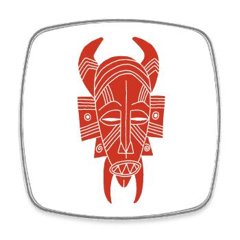 African Red Demon - Square fridge magnet - white - Front