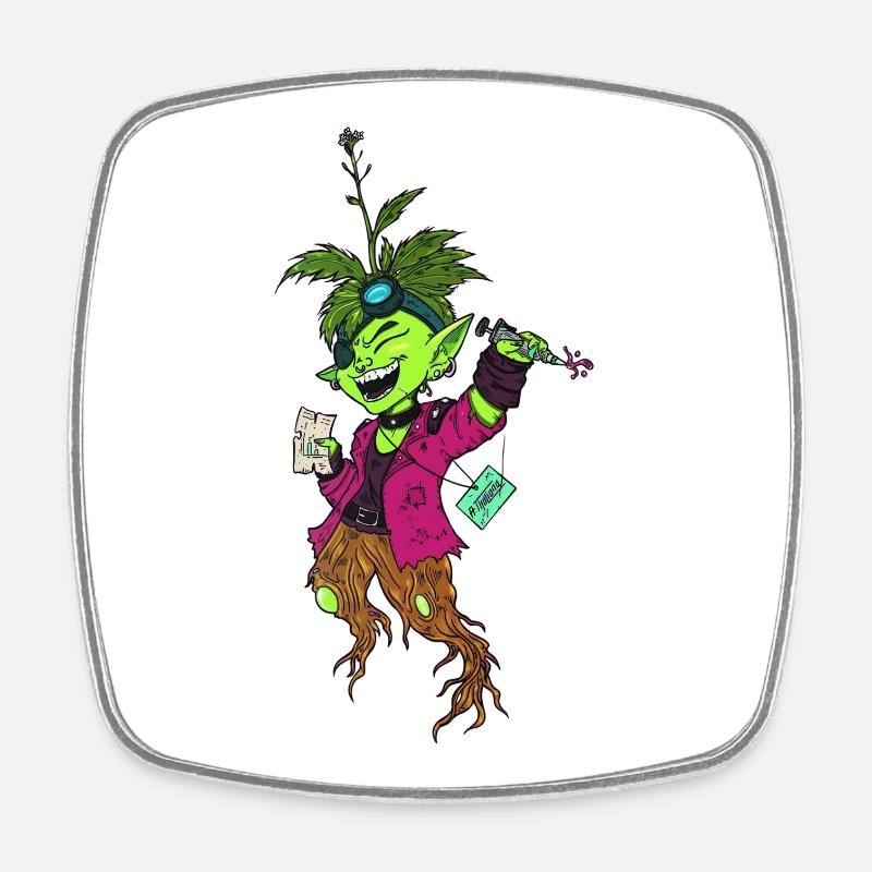Arabidopsis thaliana - Square fridge magnet - white