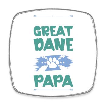 great dane dog dad - Square fridge magnet - white - Front