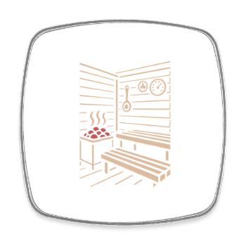 Sauna Season - Saunieren - Spruch - Viereckiger Kühlschrankmagnet - Weiß - Vorne