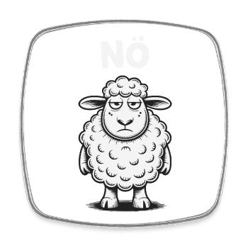 Lower Austria – Grumpy Sheep Humor Design - Square fridge magnet - white - Front