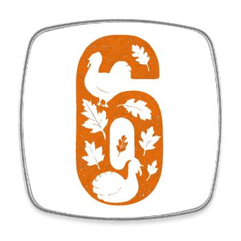 Fun 67 Zahl 6 7 Passende Thanksgiving Sechs Sieben - Viereckiger Kühlschrankmagnet - Weiß - Vorne
