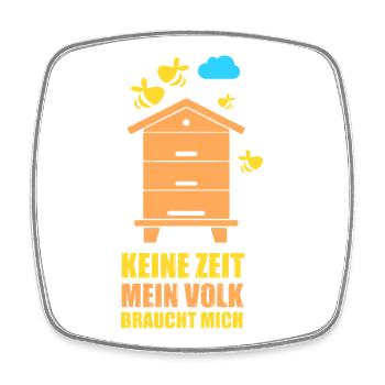 No time my colony needs me bee beekeeper - Square fridge magnet - white - Front