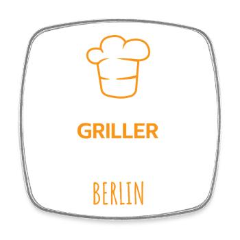 Les meilleurs barbecues viennent de Berlin BBQ Grill Saying. - Magnet carré - blanc - Devant