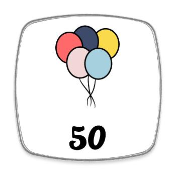 50. 50 YEARS. 50th ANNIVERSARY. 50 YEARS ANNIVERSARY. - Square fridge magnet - white - Front