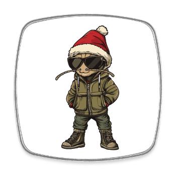Ant Christmas Winter - Square fridge magnet - white - Front