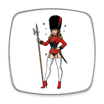 English sentry - Square fridge magnet - white - Front