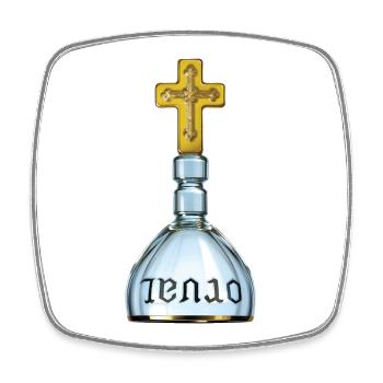 LIVER ATTACK - Bellegique - Square fridge magnet - white - Front