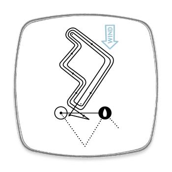 Regatta Course Sailing Regatta Course Sailing Course - Square fridge magnet - white - Front