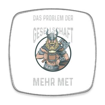 Viking Outfits Valhalla Norse Mythology - Square fridge magnet - white - Front