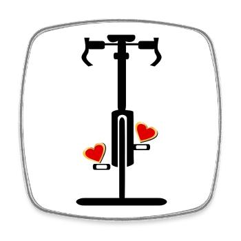 Saint-Valentin Cycling Cycling - Magnet carré - blanc - Devant