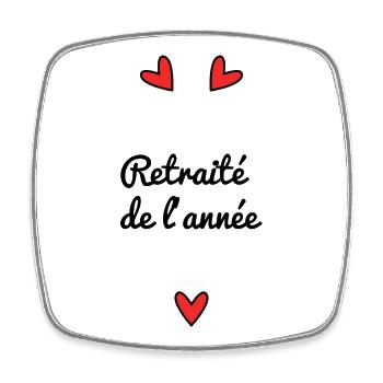 RETIREMENT. RETIRED. HAPPY RETIREMENT. ANNIVERSARY. - Square fridge magnet - white - Front
