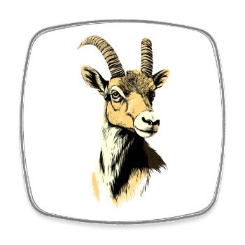 Capricorn Goat Alpine Ibex Capricorn Goats - Square fridge magnet - white - Front