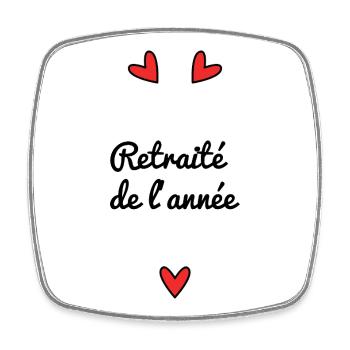 RETREAT OF THE YEAR - Square fridge magnet - white - Front