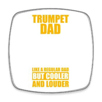 Trombone Dad Trompete Trompetenspieler - Viereckiger Kühlschrankmagnet - Weiß - Vorne