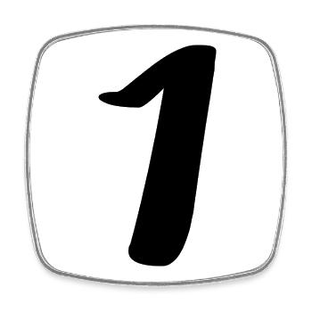 1. 1 year. 1st ANNIVERSARY. 1 YEAR ANNIVERSARY - Square fridge magnet - white - Front