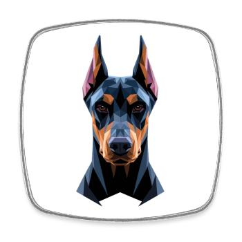 Dobermann Hunde Motiv Wachhund Stolze Dobermänner - Viereckiger Kühlschrankmagnet - Weiß - Vorne