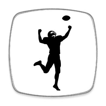 American Football Sport Motif - Square fridge magnet - white - Front