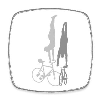 Artistic cycling, artistic cycling, indoor cycling - Square fridge magnet - white - Front