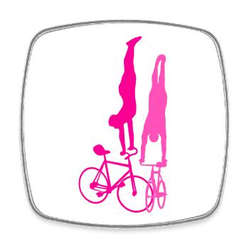 Artistic cycling, artistic cycling, indoor cycling - Square fridge magnet - white - Front
