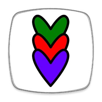 HERZ. HERZ. VALENTINSTAG. LIEBE. LIEBE. PAAR. - Viereckiger Kühlschrankmagnet - Weiß - Vorne