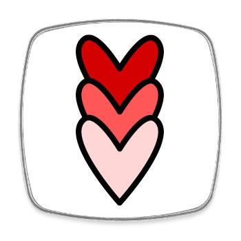 HEART. COUPLE. VALENTINE'S DAY. JUST MARRIED. Bachelorette party. - Square fridge magnet - white - Front