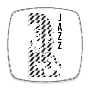 Design d’affiches de musique jazz - Magnet carré - blanc - Devant