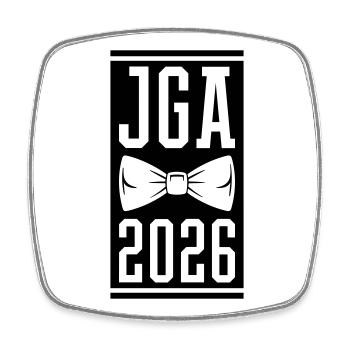 Jga 2026 Bachelor Party - Square fridge magnet - white - Front