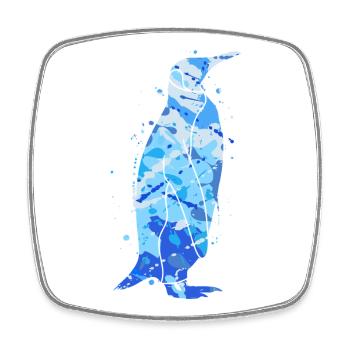 Pinguine bunt Kinder Herren Jungen Pinguin - Viereckiger Kühlschrankmagnet - Weiß - Vorne