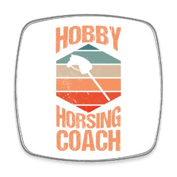 Steckenpferd Hobbyhorse Hobby Horsing - Square fridge magnet - white - Front