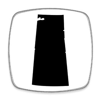 Saskatchewan Map - Square fridge magnet - white - Front