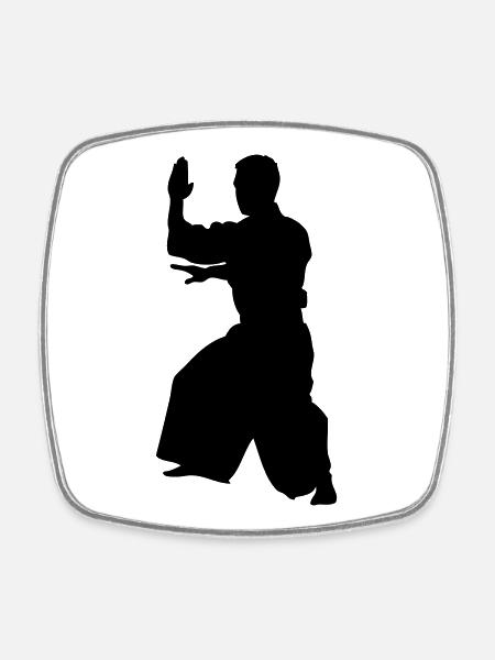 Aikido  - Magnet carré - blanc