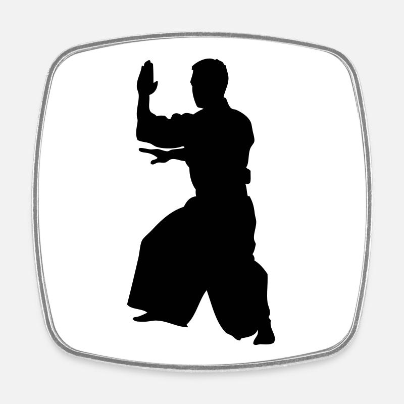 Aikido - Square fridge magnet - white