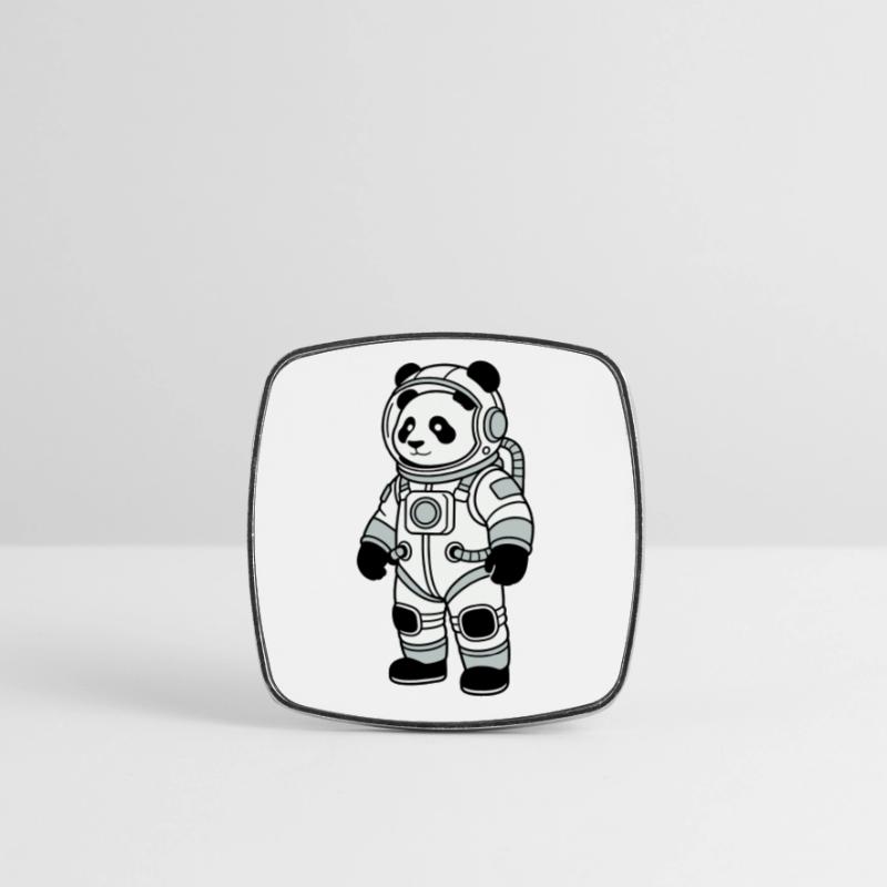 panda bear spacesuit Square fridge magnet