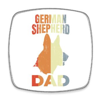 German Shepherd Father - Square fridge magnet - white - Front