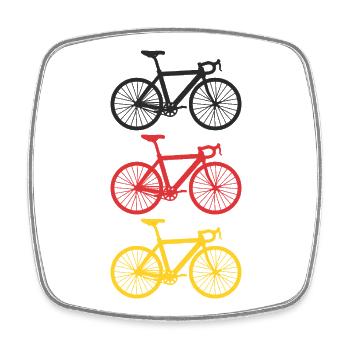 Cycling Germany - Square fridge magnet - white - Front