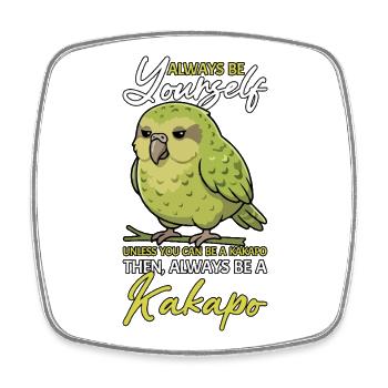 Sei immer du selbst, Kakapo Neuseeland - Viereckiger Kühlschrankmagnet - Weiß - Vorne