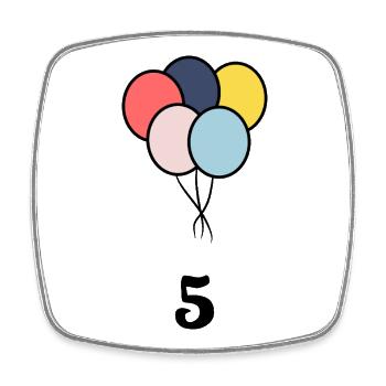 5. JUBILÄUM. 5 JAHRE. 5. JUBILÄUM - Viereckiger Kühlschrankmagnet - Weiß - Vorne