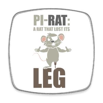 Rat, house rat, rat owner, rat lover - Square fridge magnet - white - Front