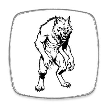 Werewolf - Square fridge magnet - white - Front