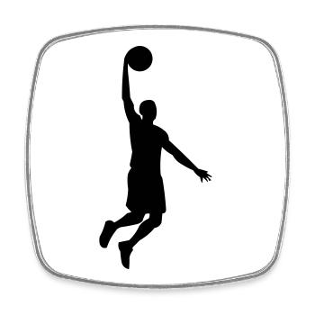 Basketballer - Square fridge magnet - white - Front