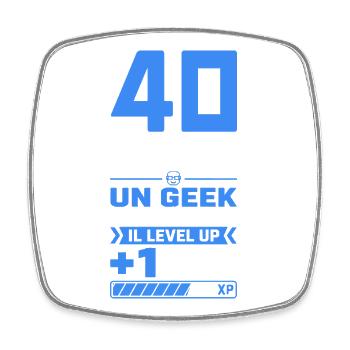 40 Ans Humour Geek 40 Ans Anniversaire Gamer - Magnet carré - blanc - Devant