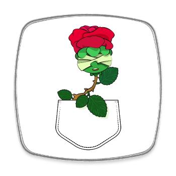 VEILED ESSENCE - Square fridge magnet - white - Front