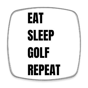 Mange, dors, golf, répéte. - Magnet carré - blanc - Devant