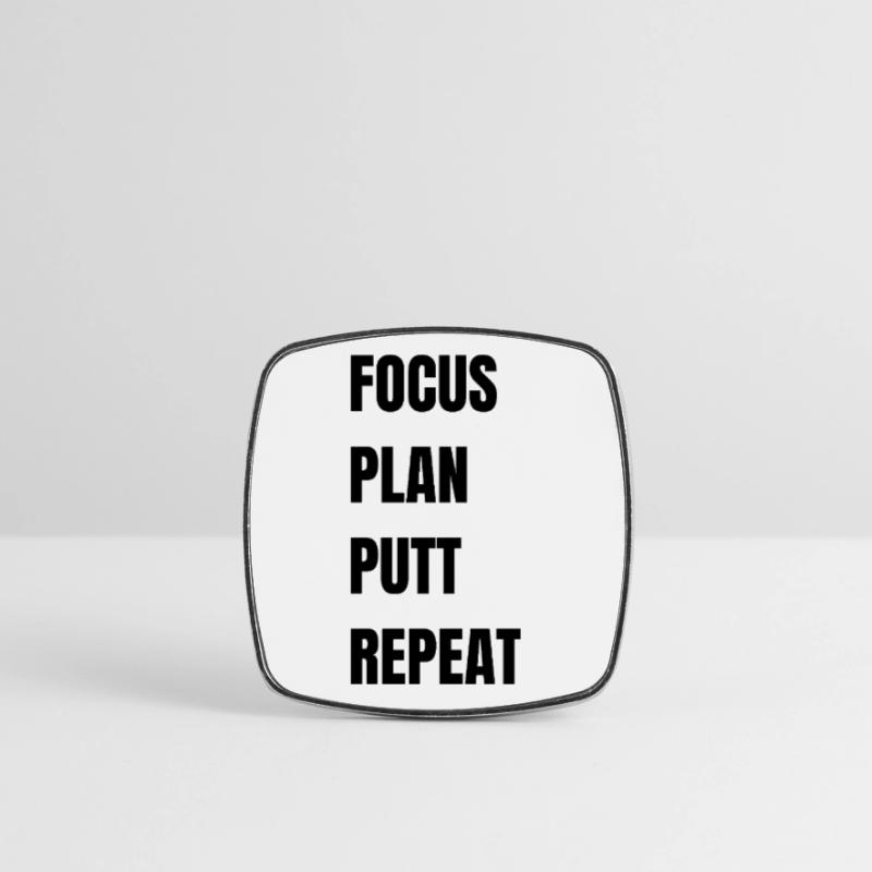 Répétition du putt du plan Focus Golf Magnet carré