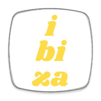 i bi za - Square fridge magnet - white - Front