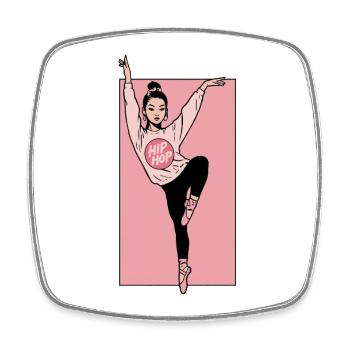 Female dancer #8 - Viereckiger Kühlschrankmagnet - Weiß - Vorne